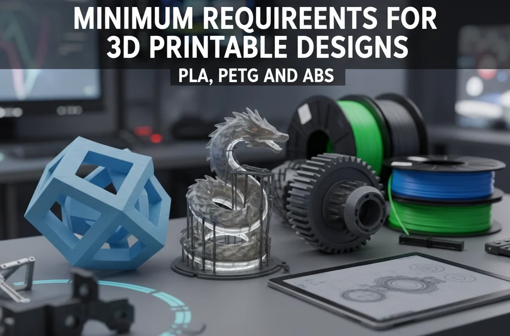 Minimum Requirements for Making Your Design 3D Printable in PLA, PETG, and ABS